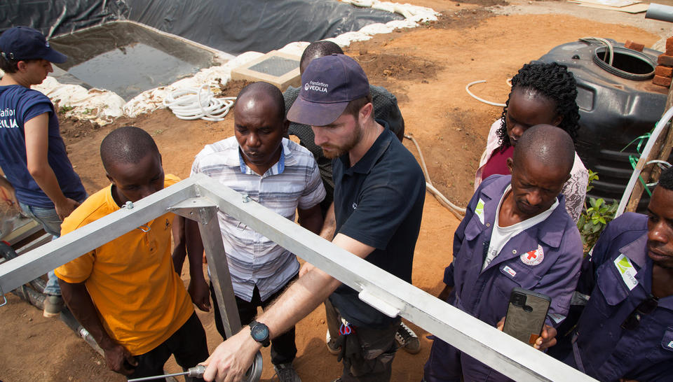 Le Saniforce déployé dans le camps de réfugiés de Kyangwali (Ouganda), Paul Sagot, janvier 2025, Crédits Fondation Veolia