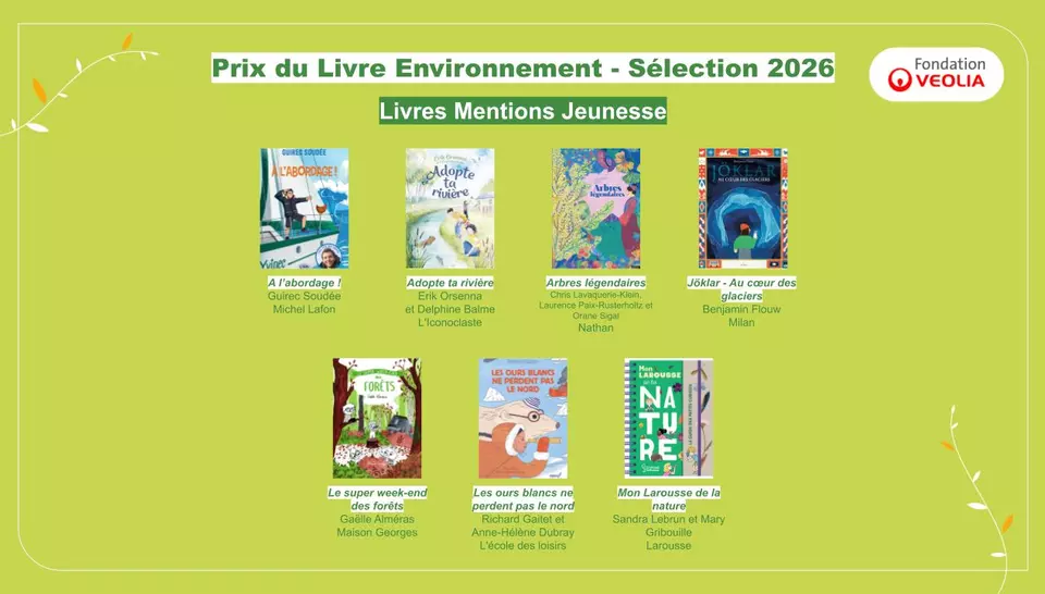 Prix du Livre Environnement 2026 - Sélection jeunesse