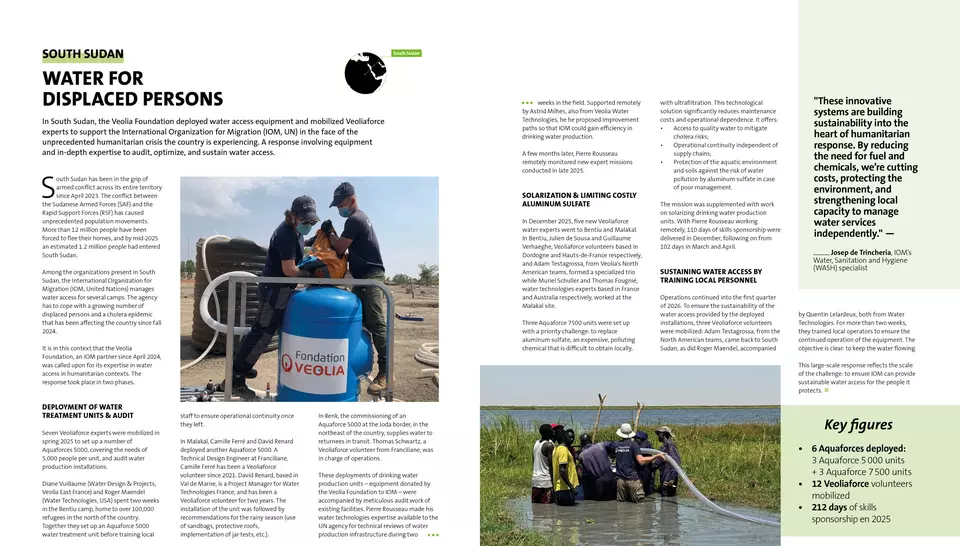 2025 Activity Report, Veolia Foundation, Mission in South Sudan