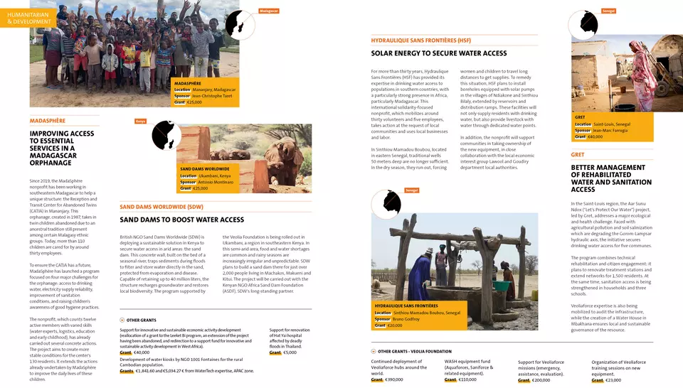 2025 Activity Report, Veolia Foundation, Humanitarian & Development Projects