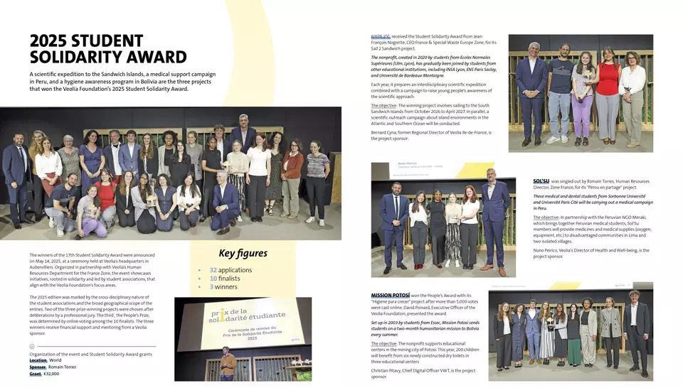 2025 Activity Report, Veolia Foundation, 2025 Student Solidarity Award