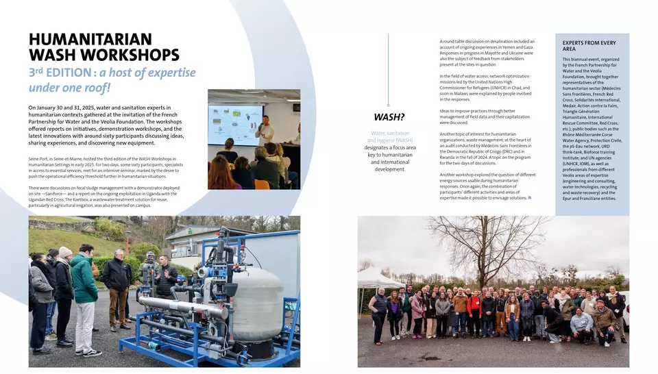 Rapport d'activité 2025, Fondation Veolia, Humanitarian WASH Workshops