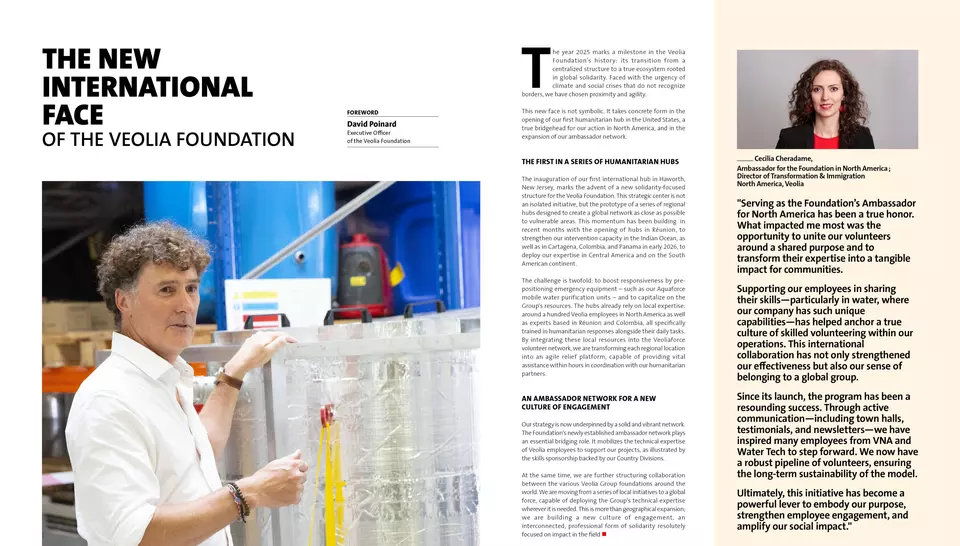 2025 Activity Report, Veolia Foundation, Foreword