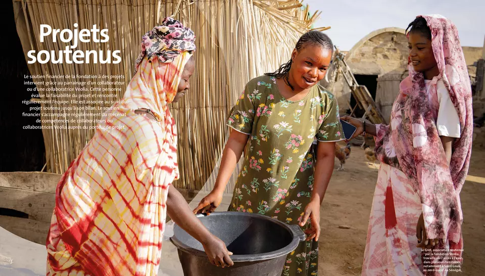 Rapport d'activité 2025, Fondation Veolia, Projets soutenus