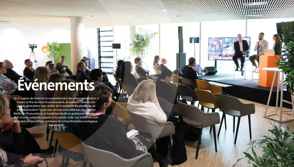 Rapport d'activité 2025, Fondation Veolia, Nos événements