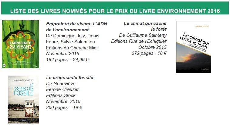 Le Prix Du Livre Environnement Dévoile La Sélection De Sa 11e édition Le Prix Du Livre Environnement Dévoile La Sélection De Sa 11e édition