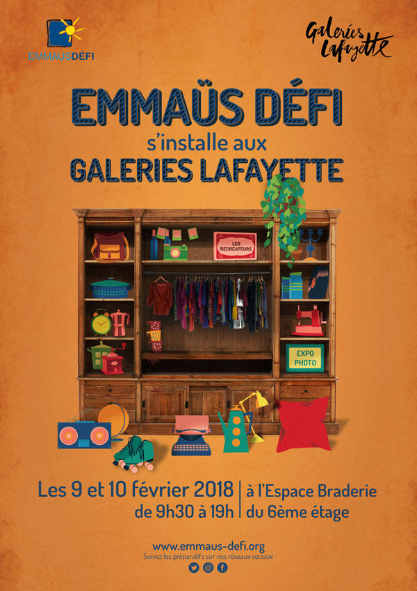 Emmaüs Défi s'installe aux Galeries Lafayette