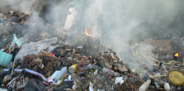 Disposing of waste in the savanna