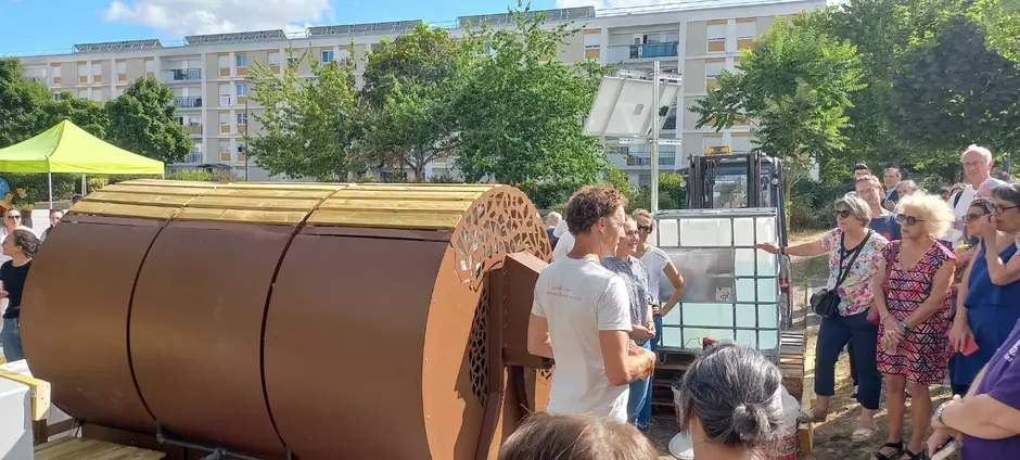 Inauguration d'un composteur collectif avec Pôle in 49, juin 2025