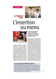 La Table de Cana - L’insertion au menu