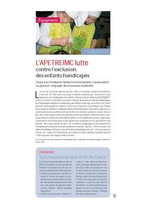 L’APETREIMC lutte contre l’exclusion des enfants handicapés