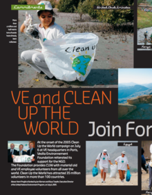 Veolia Environnement and Clean Up the World, join forces